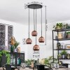 Ripoll hanging light, globe light, Cluster pendant lamp coppery, 4-light sources