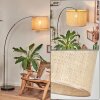 Sabadim floor lamp, Arch lamps matt nickel, black, 1-light source, Fabric shade