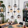 Gastor hanging light, globe light, pendant light Amber, clear, Smoke-coloured, 8-light sources