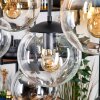 Gastor hanging light, globe light, pendant light Amber, clear, Smoke-coloured, 8-light sources
