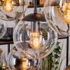 Gastor hanging light, globe light, pendant light Amber, clear, Smoke-coloured, 8-light sources