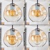 Ripoll hanging light, globe light, Cluster pendant lamp Amber, clear, 4-light sources