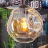 Ripoll hanging light, globe light, Cluster pendant lamp Amber, clear, 4-light sources