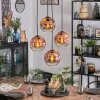 Ripoll hanging light, globe light, Cluster pendant lamp clear, coppery, 4-light sources
