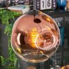 Ripoll hanging light, globe light, Cluster pendant lamp clear, coppery, 4-light sources