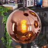Ripoll hanging light, globe light, Cluster pendant lamp coppery, 4-light sources