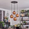Ripoll hanging light, globe light, Cluster pendant lamp coppery, 4-light sources