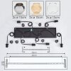 Koyoto hanging light, globe light, pendant light Amber, chrome, clear, Smoke-coloured, 6-light sources