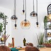 Koyoto hanging light, globe light, pendant light Amber, clear, Smoke-coloured, 6-light sources
