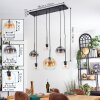 Koyoto hanging light, globe light, pendant light Amber, clear, Smoke-coloured, 6-light sources
