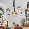 Koyoto hanging light, globe light, pendant light Amber, clear, Smoke-coloured, 6-light sources