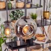 Ripoll hanging light, globe light, pendant light Amber, clear, Smoke-coloured, 6-light sources