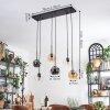 Ripoll hanging light, globe light, pendant light Amber, clear, Smoke-coloured, 6-light sources