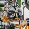 Ripoll hanging light, globe light, pendant light Amber, Smoke-coloured, 6-light sources