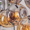 Ripoll hanging light, globe light, pendant light Amber, Smoke-coloured, 6-light sources