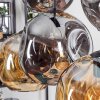 Ripoll hanging light, globe light, pendant light Amber, Smoke-coloured, 6-light sources