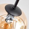 Koyoto ceiling light, globe light 85 cm Amber, clear, Smoke-coloured, 8-light sources