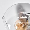 Koyoto ceiling light, globe light 85 cm Amber, clear, Smoke-coloured, 8-light sources