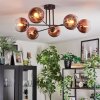 Koyoto ceiling light, globe light 78 cm clear, coppery, 6-light sources