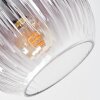 Koyoto ceiling light, globe light 78 cm clear, Smoke-coloured, 6-light sources