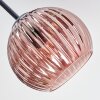 Koyoto ceiling light, globe light 80 cm blue, gold, coppery, 6-light sources