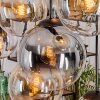 Gastor hanging light, globe light, pendant light Amber, clear, Smoke-coloured, 8-light sources