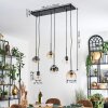 Ripoll hanging light, globe light, pendant light Amber, clear, Smoke-coloured, 6-light sources