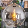 Koyoto hanging light, globe light, Cluster pendant lamp Amber, chrome, clear, Smoke-coloured, 4-light sources