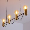 Gnarp Pendant Light black-gold, 4-light sources