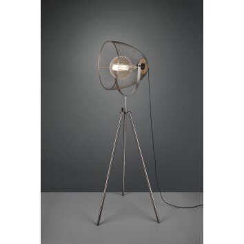 Trio IVAR Floor Lamp dark brown, matt nickel, 1-light source
