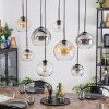 Koyoto hanging light, globe light, pendant light Amber, clear, Smoke-coloured, 8-light sources