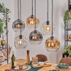 Ripoll hanging light, globe light, pendant light Amber, clear, Smoke-coloured, 6-light sources