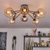 Koyoto ceiling light, globe light 86 cm Amber, clear, Smoke-coloured, 8-light sources