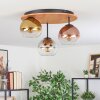 Koyoto ceiling light, globe light 40 cm Ecru, black, 3-light sources