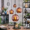 Koyoto hanging light, globe light, Cluster pendant lamp coppery, 4-light sources