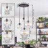 Koyoto hanging light, globe light, Cluster pendant lamp clear, 4-light sources