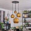Koyoto hanging light, globe light, Cluster pendant lamp gold, 4-light sources
