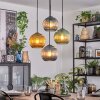 Koyoto hanging light, globe light, Cluster pendant lamp blue, gold, green, 4-light sources