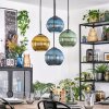 Koyoto hanging light, globe light, Cluster pendant lamp blue, gold, green, 4-light sources