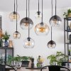 Koyoto hanging light, globe light, pendant light Amber, clear, Smoke-coloured, 8-light sources