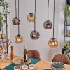 Ripoll hanging light, globe light, pendant light Amber, Smoke-coloured, 6-light sources