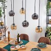 Ripoll hanging light, globe light, pendant light Amber, Smoke-coloured, 6-light sources