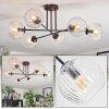 Koyoto ceiling light, globe light 78 cm clear, 6-light sources