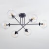 Koyoto ceiling light, globe light 78 cm clear, 6-light sources