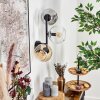 Koyoto globe light, wall light Amber, clear, Smoke-coloured, 3-light sources