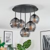 Koyoto ceiling light, globe light 33 cm Smoke-coloured, 5-light sources