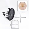 Koyoto ceiling light, globe light 33 cm Amber, 5-light sources