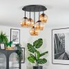 Koyoto ceiling light, globe light 33 cm Amber, 5-light sources