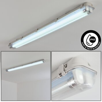 Ilena outdoor ceiling light, outdoor light, bathroom light, spotlight, ceiling light LED grey, 1-light source