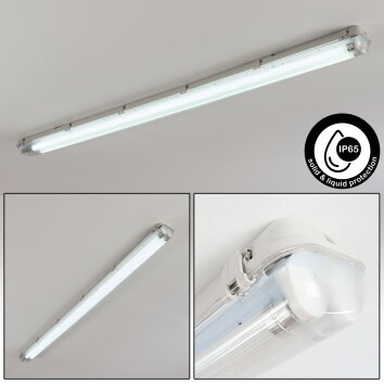 Ilena outdoor ceiling light, outdoor light, bathroom light, spotlight, ceiling light LED grey, 1-light source